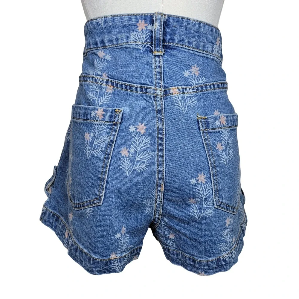 Anthropologie Pilcro Ultra High Rise Floral Denim Shorts 31 Summer Cottagecore - Picture 7 of 8